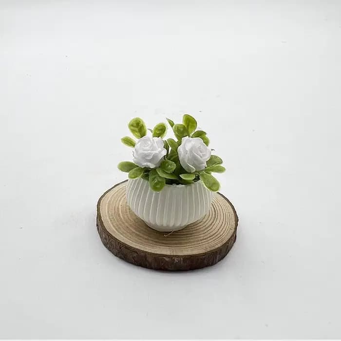 1 pièce, 3 cm, Décoration de scène de salon pour maison de poupée, Modèle de plante miniature en pot