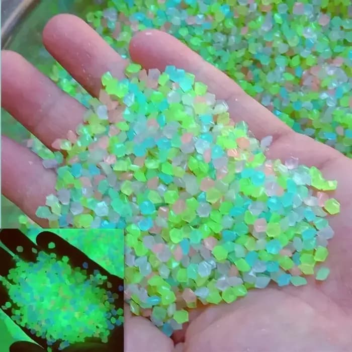 1000 pièces 3-5mm sable lumineux lueur dans l'obscurité galets pierre maison jardin cour chemin extérieur décorations