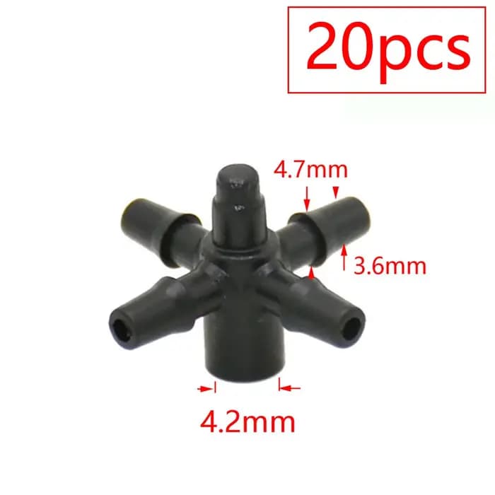 2L 4L 8L goutteur Irrigation 2/4 voies flèche compte-gouttes connecteur croix séparateur d'eau émetteur goutte
