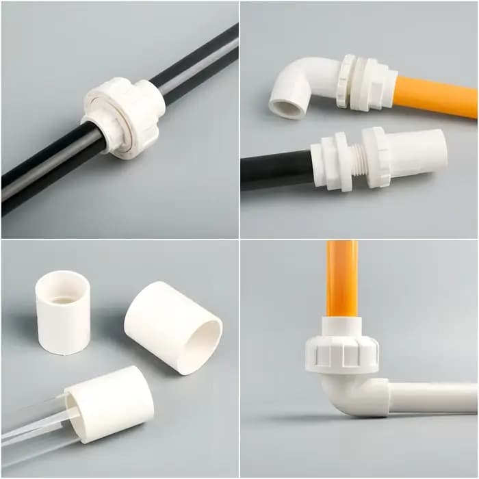 Connecteurs de tuyaux en PVC blanc, 20 ~ 63mm, coude droit, alimentation en eau pour Aquarium, 4 5 6