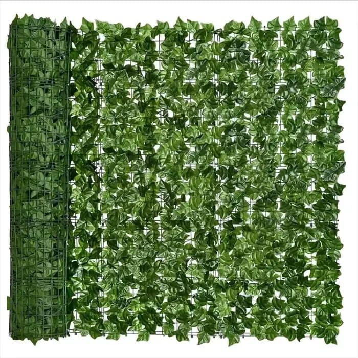 Panneaux de clôture à feuilles vertes artificielles 1M/3M, Faux écran de clôture de confidentialité