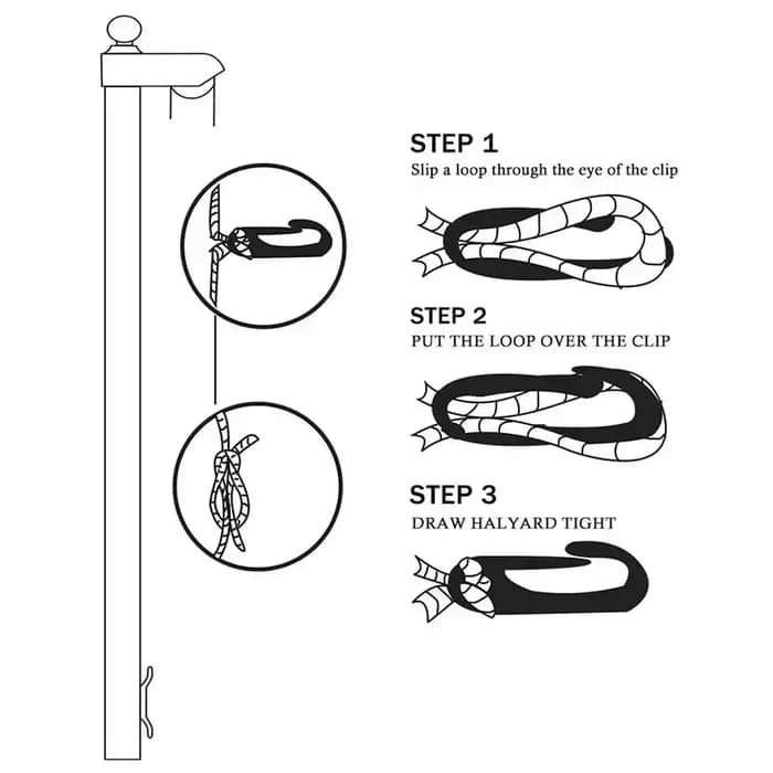 Pinces à mousqueton pour mât de drapeau, 8 pièces, accessoire de remplacement, degré d'eau, rapide,