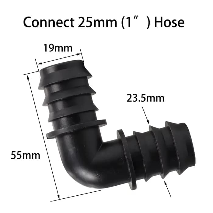 2pcs 25mm 1 "PE tuyau connecteur eau de jardin mini tuyau d’irrigation goutte à goutte connecteur de