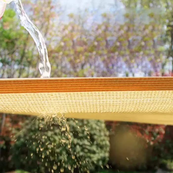 Filet pare-soleil beige en HDPE vierge 85-90% d'ombrage, écran de balcon, tissu anti-UV extérieur, f