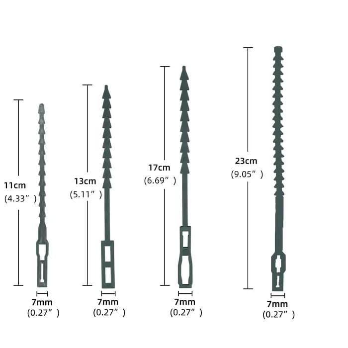 Attaches de câble réglables en plastique pour plantes, 11/13/17/23cm, fixation d'arbustes réutilisab