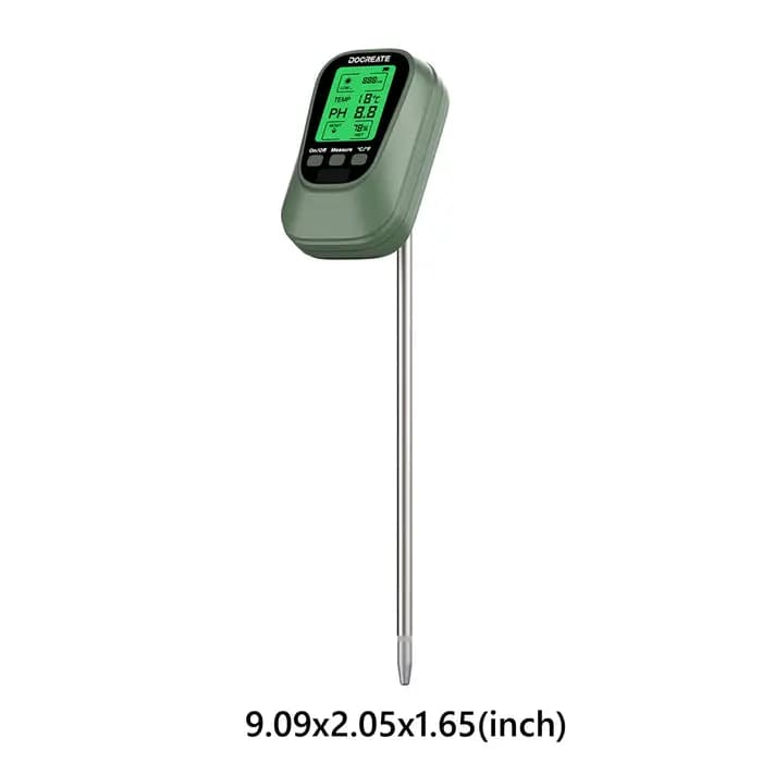 Testeur d'humidité du sol 4-en-1 avec écran LCD rétroéclairé