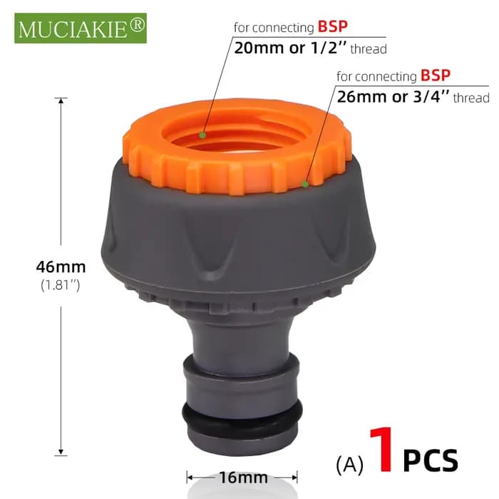1/4 ''3/8'' 1/2 ''3/4'' tuyau connecteur rapide en plastique caoutchouc raccord adaptateur