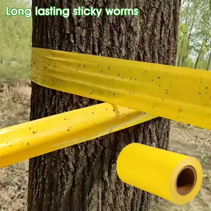 Bande adhésive Double face pour barrière contre les insectes, piège collant jaune étanche efficace c