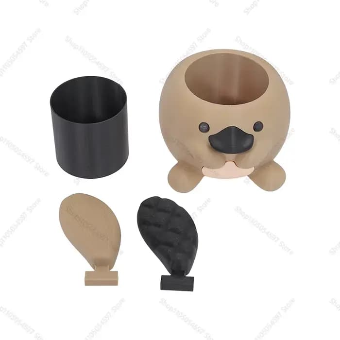 Adorable pot à plantes en forme d'oiseau-de-douceur imprimé en 3D, pot à succulentes, décoration de bureau Kawaii, décoration de chambre esthétique, cadeau pour les propriétaires de plantes