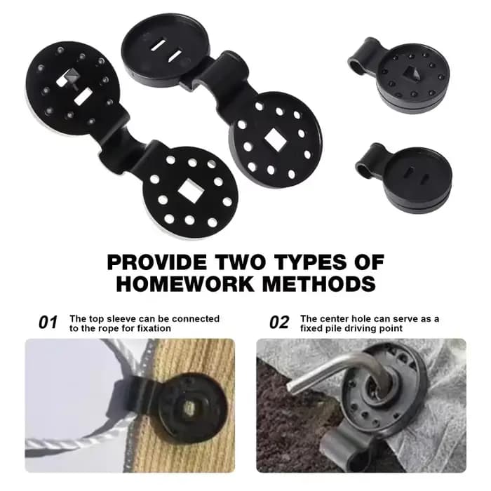 20/50/100 Pcs Clips de fixation en plastique pour auvents, pare-soleil, filets de camping, clôtures