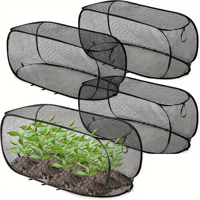 Housse de protection pliable et assemblable pour plantes, anti-insectes et pare-soleil, pour semis d