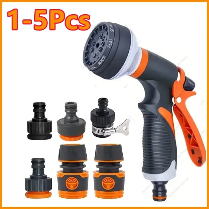 Pistolet d'arrosage de jardin, 8 Modes, pulvérisateur haute pression réglable, buse d'arrosage, plan