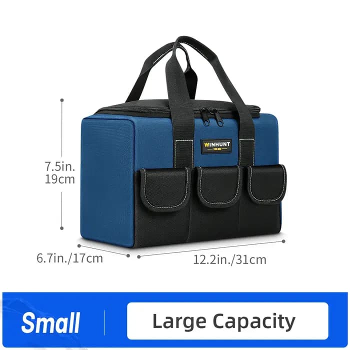 Sac à outils robuste à bouche large avec poches