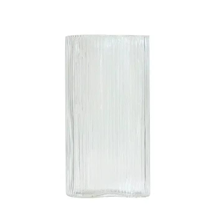 Vase en verre à Grain Vertical de grand diamètre