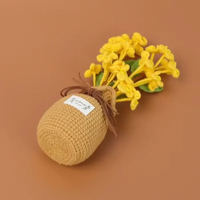 Fleur artificielle de chèvrefeuille au crochet faite à la main