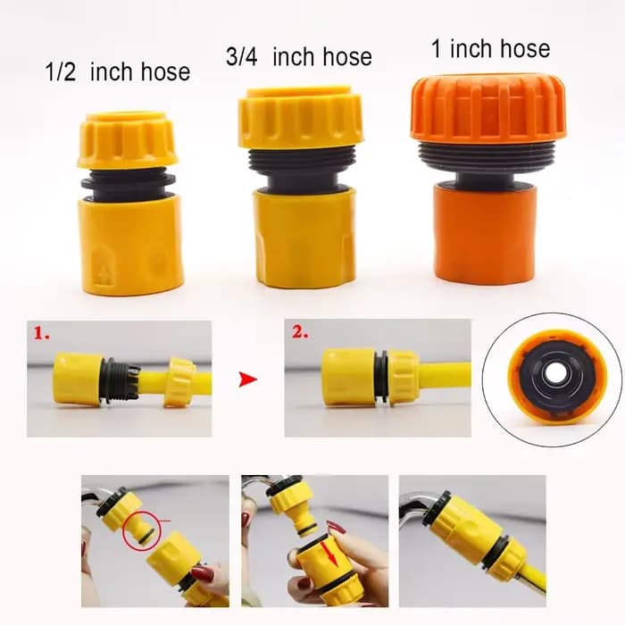 Accessoires de jardinage extérieur 3/4 voiture jardin PVC tuyau connecteur adaptateur connexion rapi