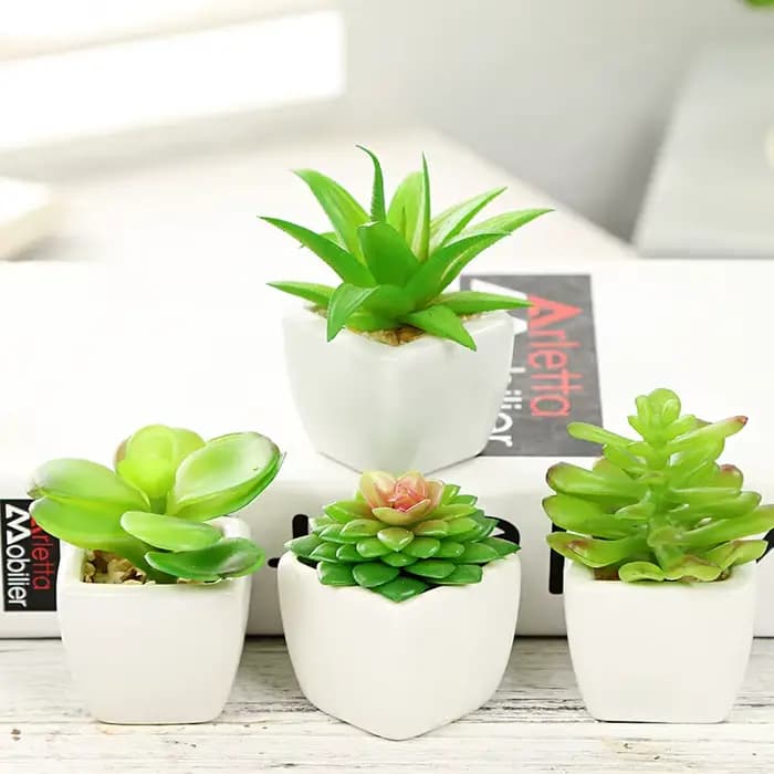 Plantes succulentes artificielles vertes, maison, jardin, chambre à coucher, balcon, Table de bureau, Mini bonsaï, décoration de fête de mariage, fausses plantes