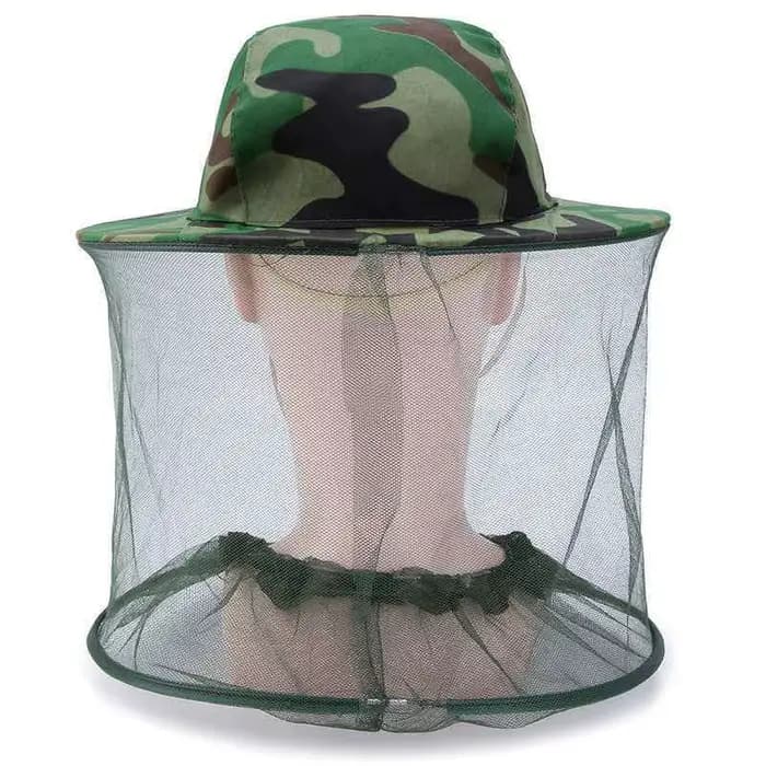 CamSolomon-Chapeau Apicole avec Moustiquaire, Châle Extérieur Anti-Moustique, Idéal pour la Pêche et