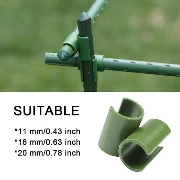 Clips universels en plastique, Support pour plantes, connecteur fixe, piliers de jardinage, fixation
