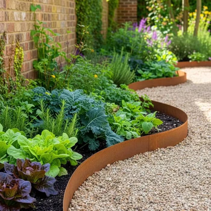Bordure de jardin en acier résistant aux intempéries, découpable, pour pelouse, aménagement paysager, serre intérieure, cour et patio