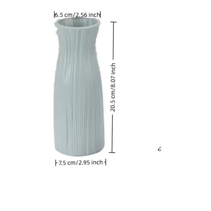 Vase en plastique pour fleurs séchées avec pot