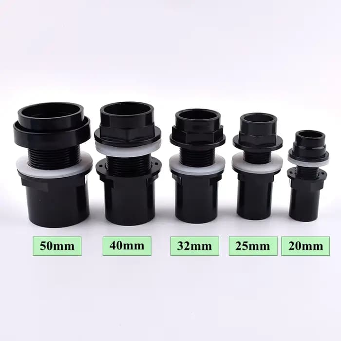 I.D 20 ~ 50mm tuyau en PVC noir Aquarium épaissir connecteur de réservoir de poisson réservoir d'eau
