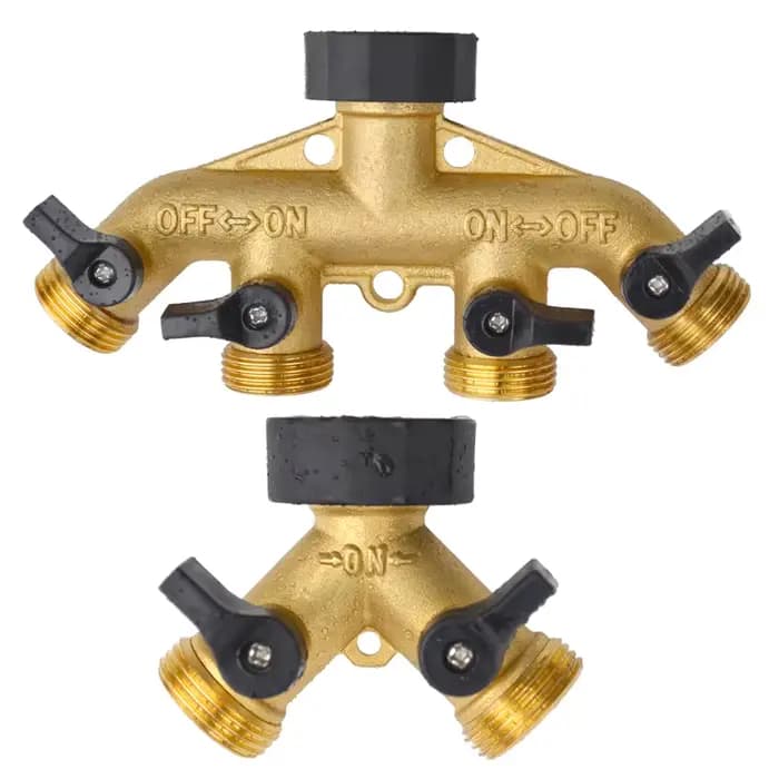 Adaptateur de robinet de connecteur de tuyau d'arrosage en laiton rapDuty, séparateur de tuyau, sépa