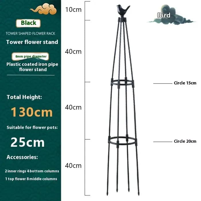 Treillis d'obélisque de jardin pour plantes grimpantes