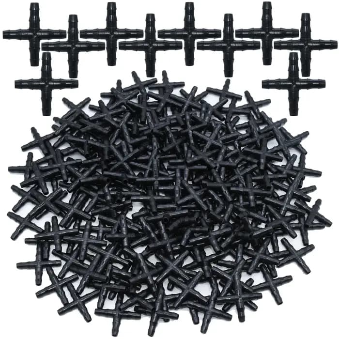 Connecteur barbelé droit croisé pour tuyau de 4/7mm, connecteur fileté de 1000 pouces, accessoires d