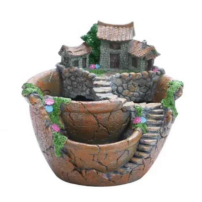 Pot de fleurs en résine pour plantes succulentes, support de bureau, décoration de jardin de maison,