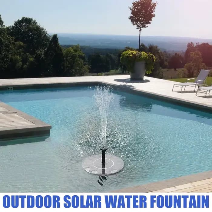 Fontaine d'eau flottante solaire extérieure, bain d'oiseaux, poisson précieux, fontaine de jardin, p