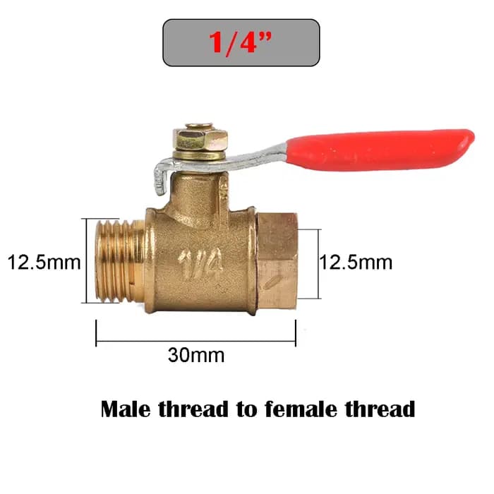 Petit robinet à bille en laiton 1/8 "1/4 en effet 3/8