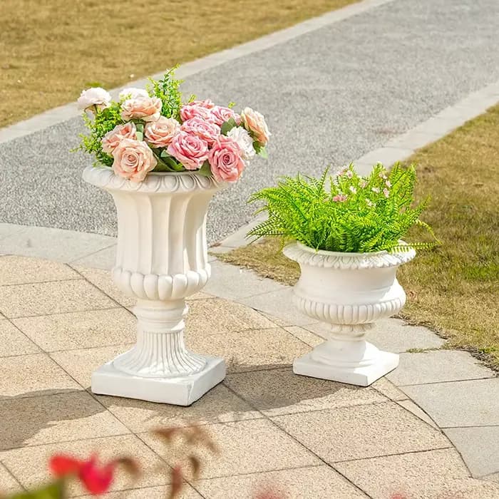 Pot de fleurs rétro européen de style romain pour plantes d'extérieur