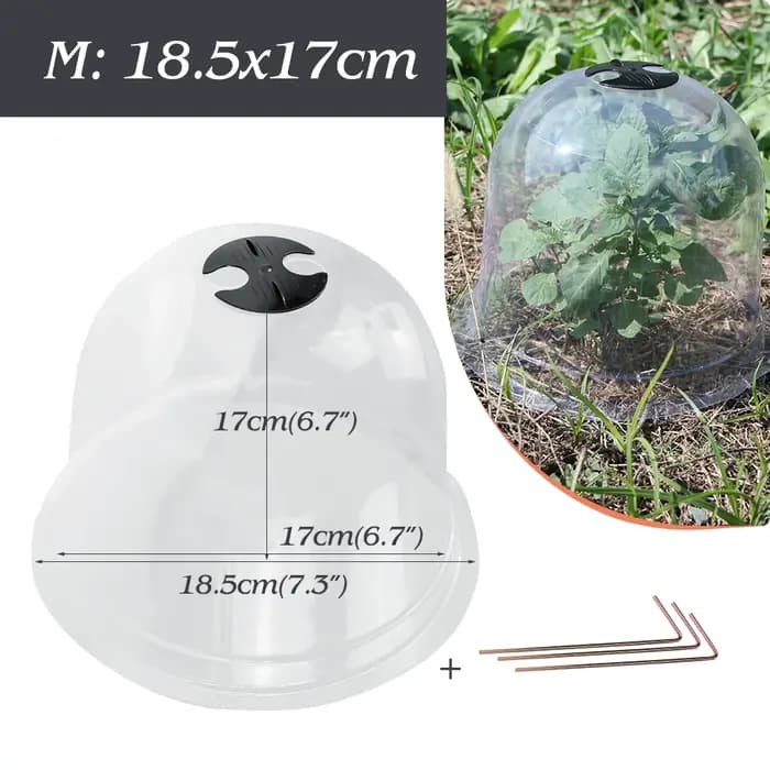Couverture de protection des plantes réutilisable avec piquets métalliques