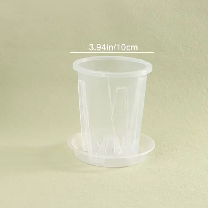 Pot de Fleur Transparent avec Escalade pour Plantation d'Orchidées Phalaenopsis, Contrôle des Racine