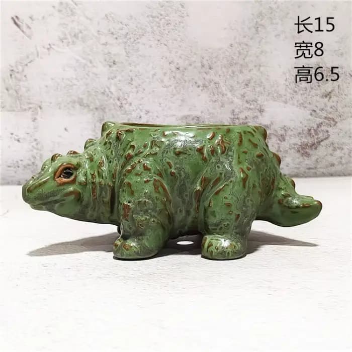 Pot de fleur de dinosaure de dessin animé mignon créatif