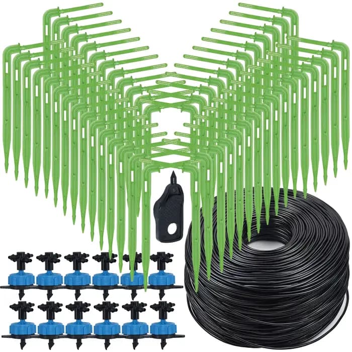Système d'arrosage goutte à goutte pour serre, 4 voies, flèche d'irrigation 3/5mm, émetteur 2 voies