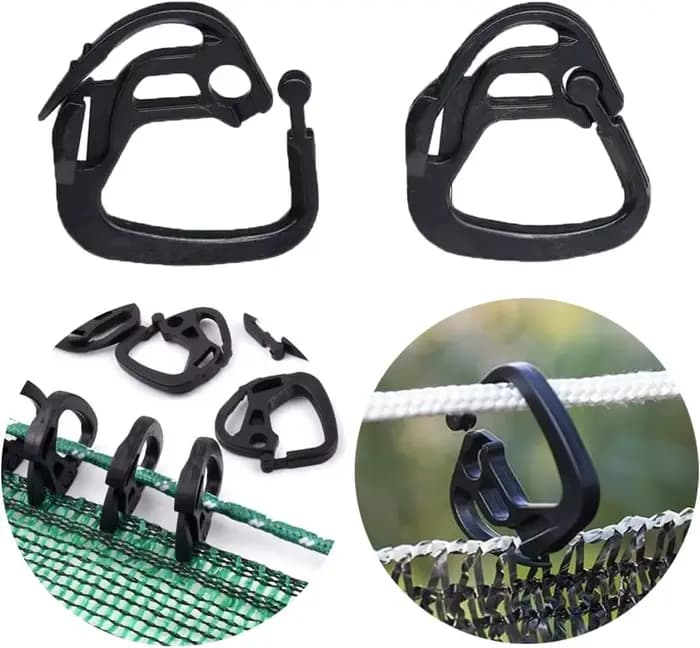 Clips de fixation en plastique pour toile d'ombrage, crochets de suspension, pinces à boucle pour fi