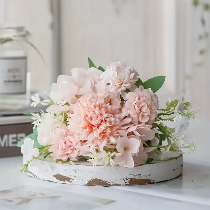 Hortensia table à manger salon maison vase décoration de mariage