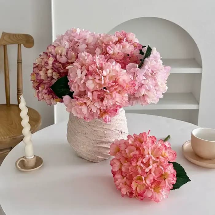 Fleurs d'hortensia artificielles pour la maison
