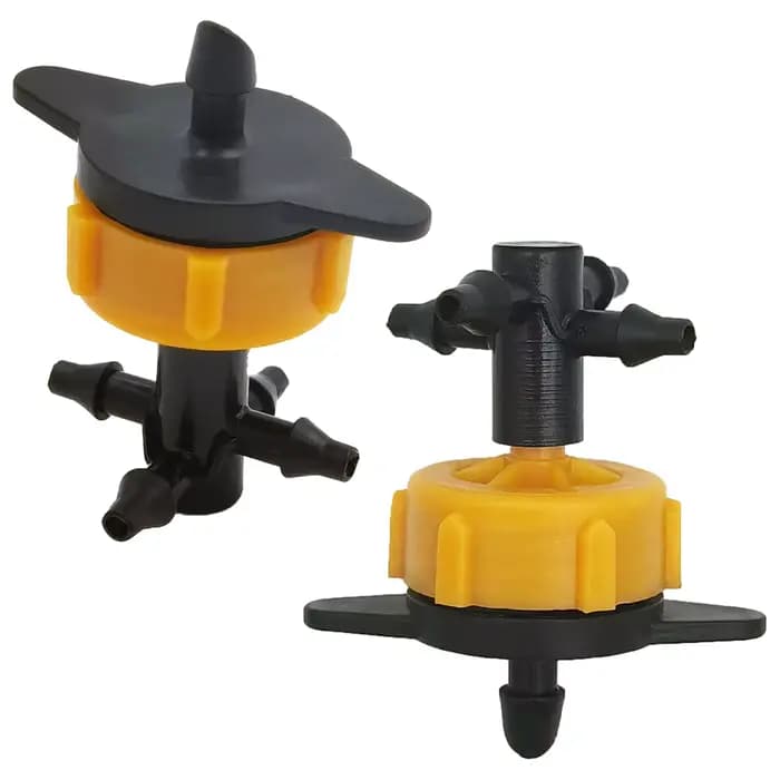 Goutteur d'irrigation à débit stable avec connecteur croisé à 4 voies, 2L, 4L, 8L, d'argile goutte à
