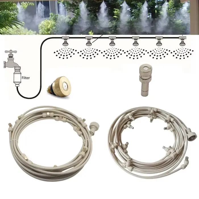 Système de pulvérisation d'eau de refroidissement pour jardin, serre et extérieur, système de dépous
