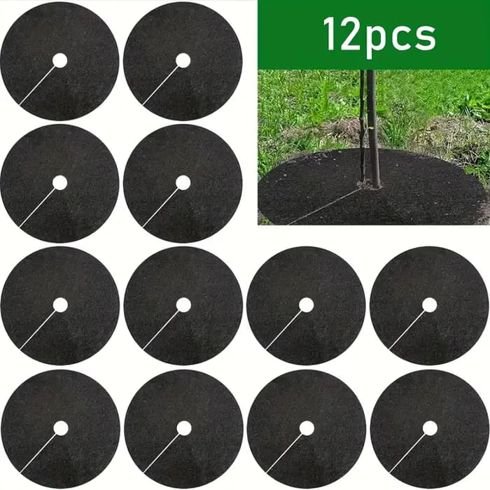 Anneau de paillis d'arbre Non tissé 10 pièces, tapis de protection d'arbre épaissi, couverture de pl
