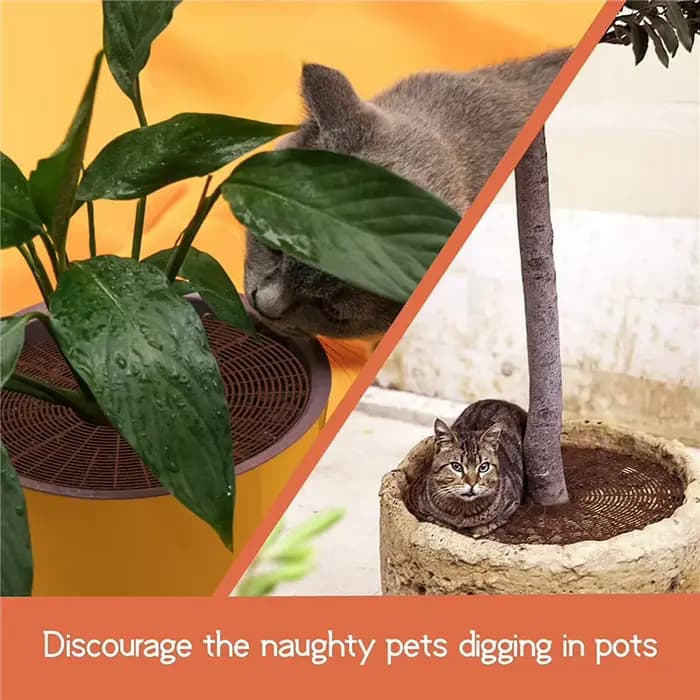 Protection de Sol pour Pot de Plantes avec Grille N64.1 Pièce, Couverture de Pot de Fleurs, Sécurité